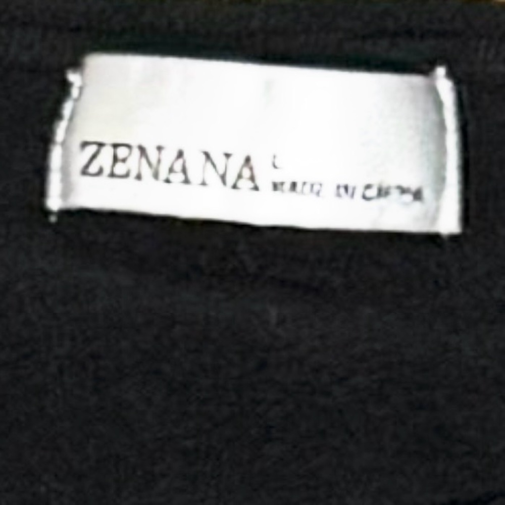 Zenana Black Front Seam Round Neck Long Sleeve Sweater Size Large - Picture 5 of 10